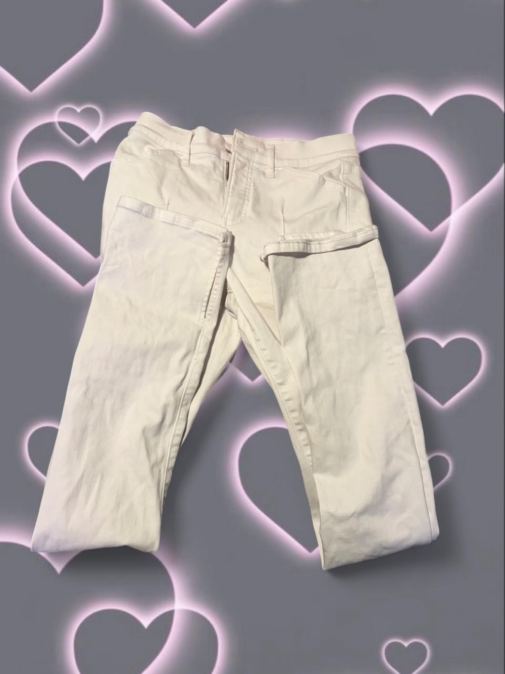 White Skyscraper mid rise hyper stretch jeans🤍